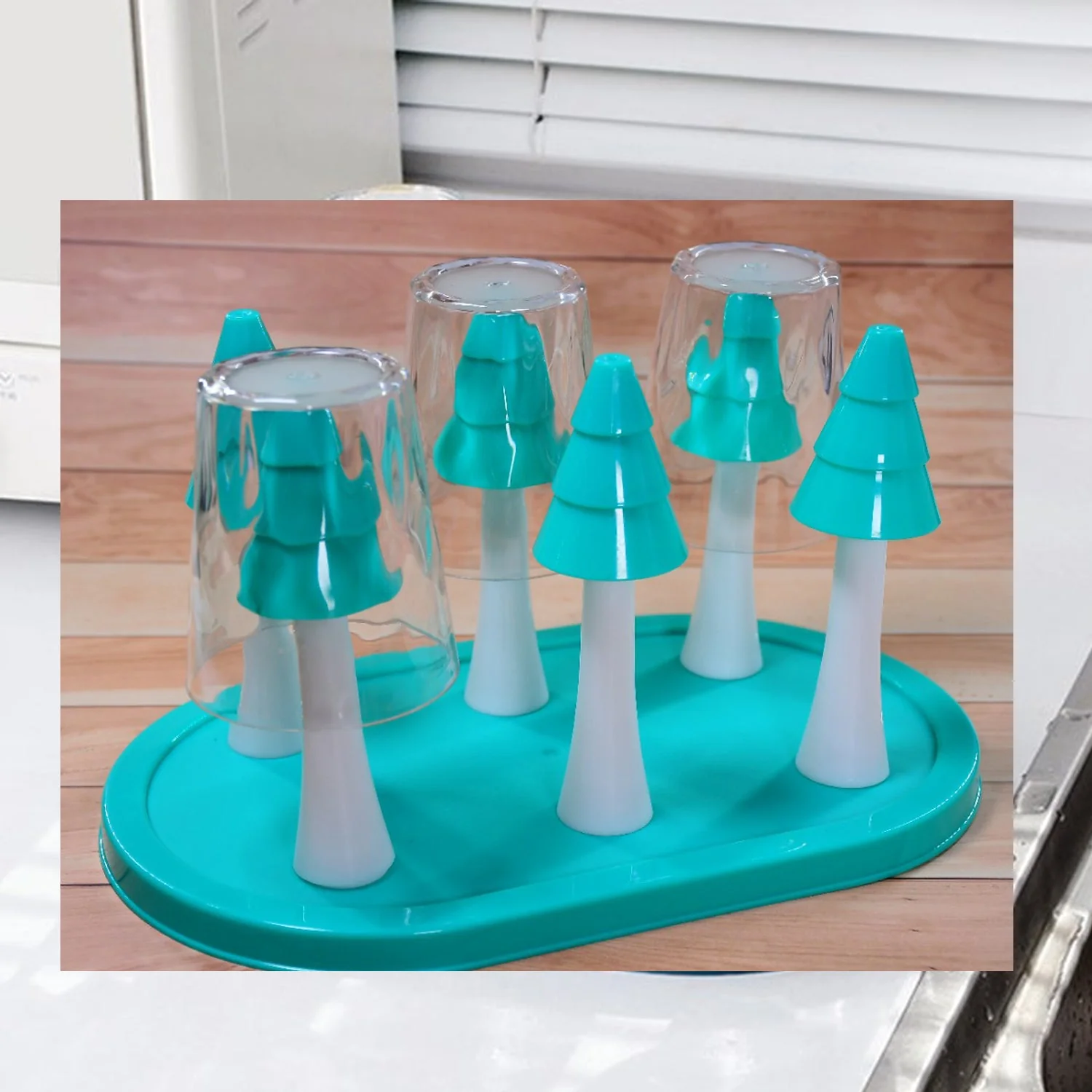Plastic Glass Stand – Antique Tumbler Holder for Kitchen & Dining Table - Image 6