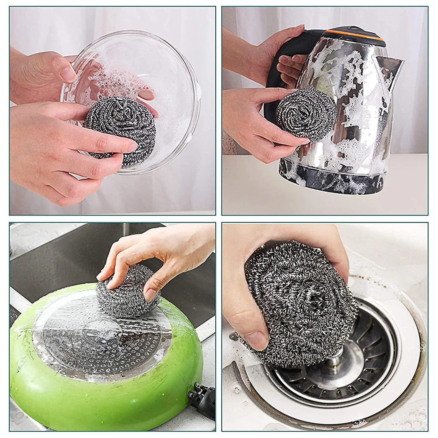 Stainless Steel Scrubber  /  Scourer (pack of 6pc) - Image 3