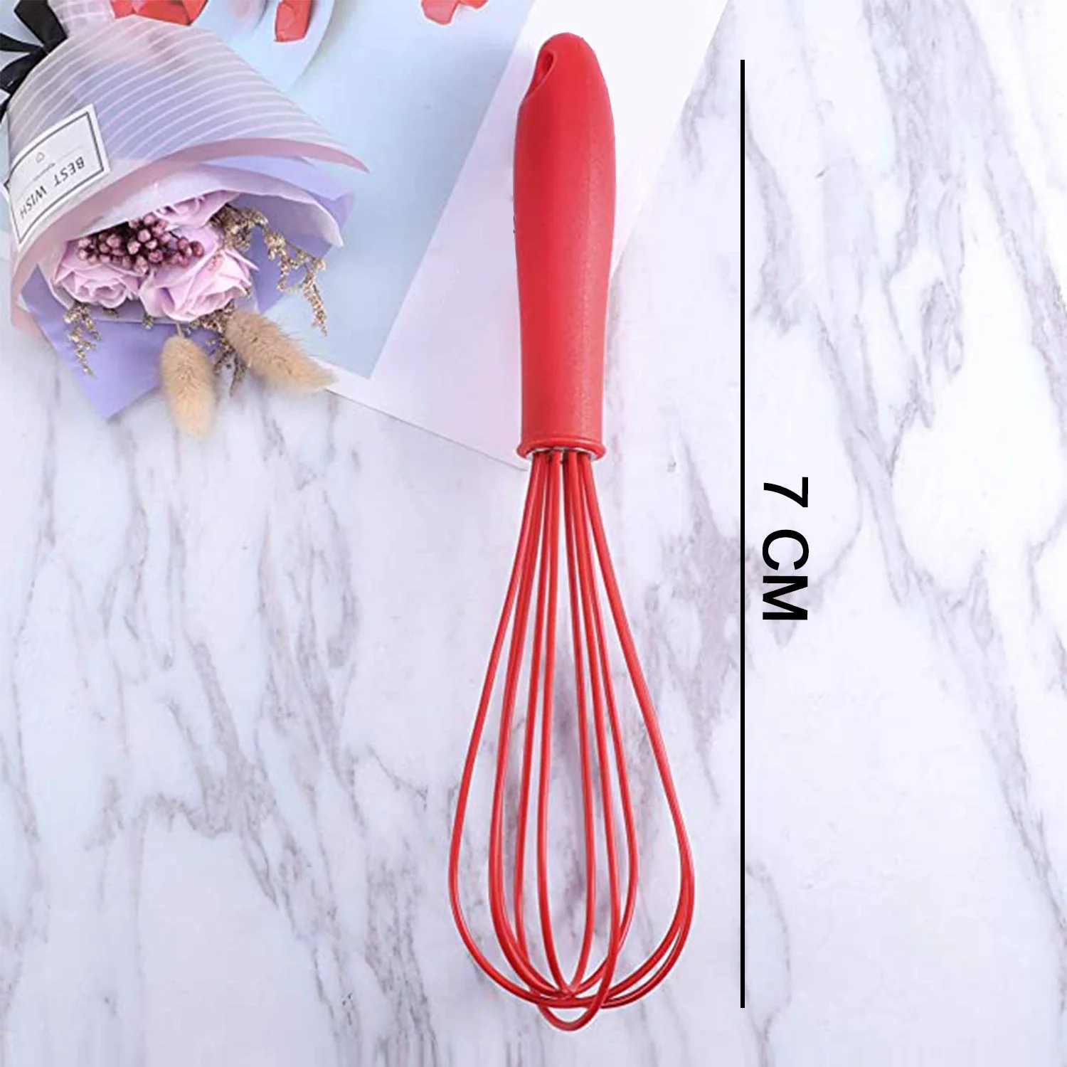 Manual Whisk Mixer – Silicone Cream Whisk, Rotary Egg Beater for Kitchen Baking - Image 7