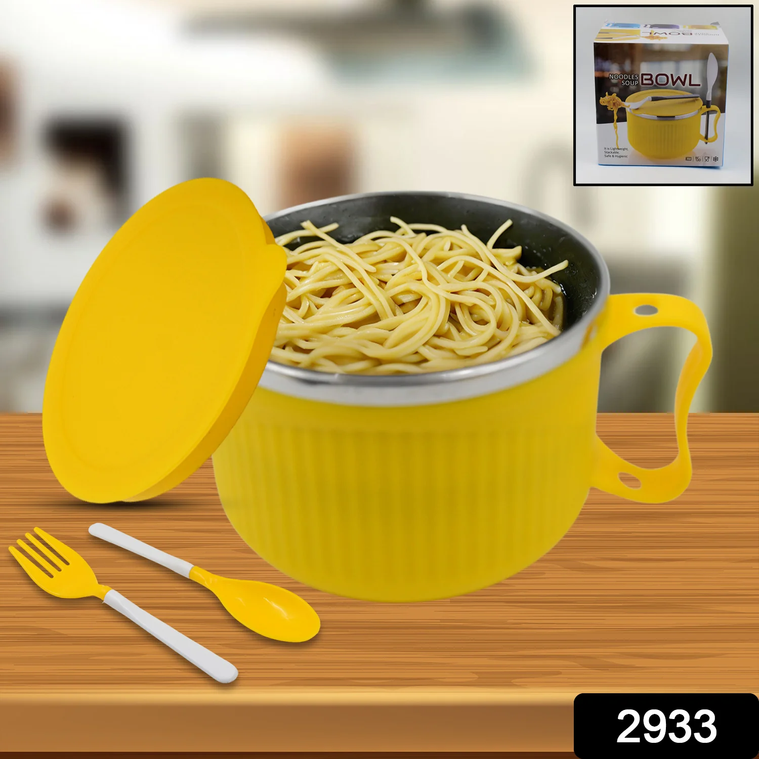 Safe Double-Layer Maggie Bowl with Lid & Handle – Versatile Bowl for Meals - Image 2