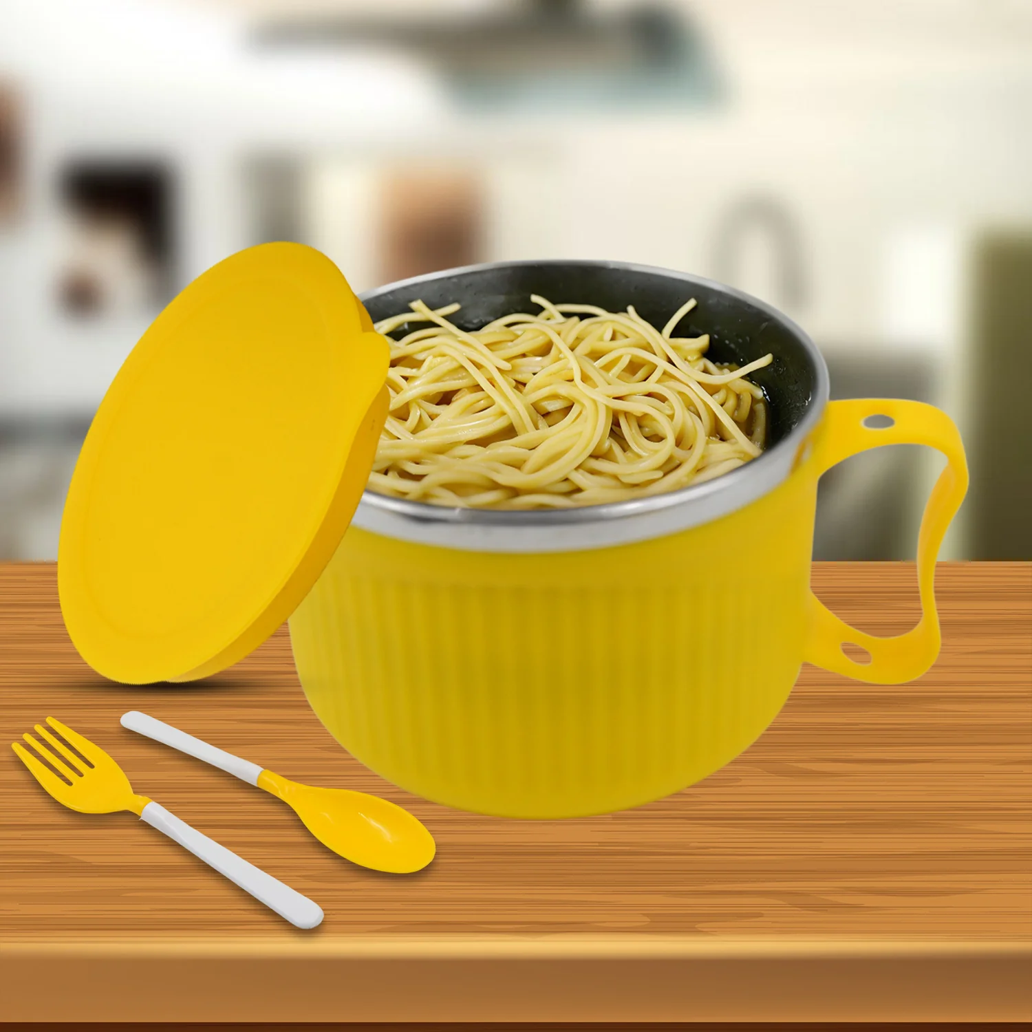 Safe Double-Layer Maggie Bowl with Lid & Handle – Versatile Bowl for Meals - Image 4