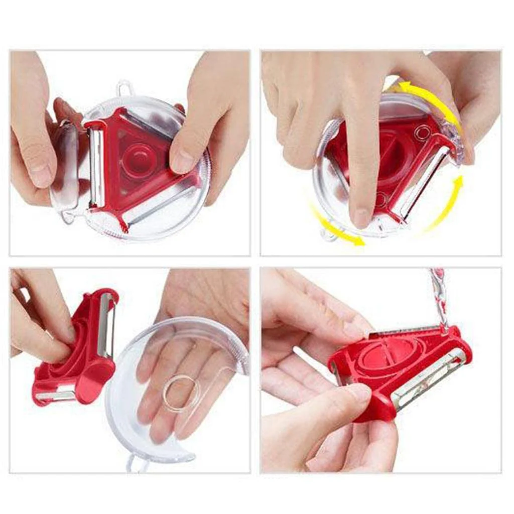3 in 1 Multi Function Rotary Hanging Planer Peeler and Cutter Vegetable Slicer - Image 7