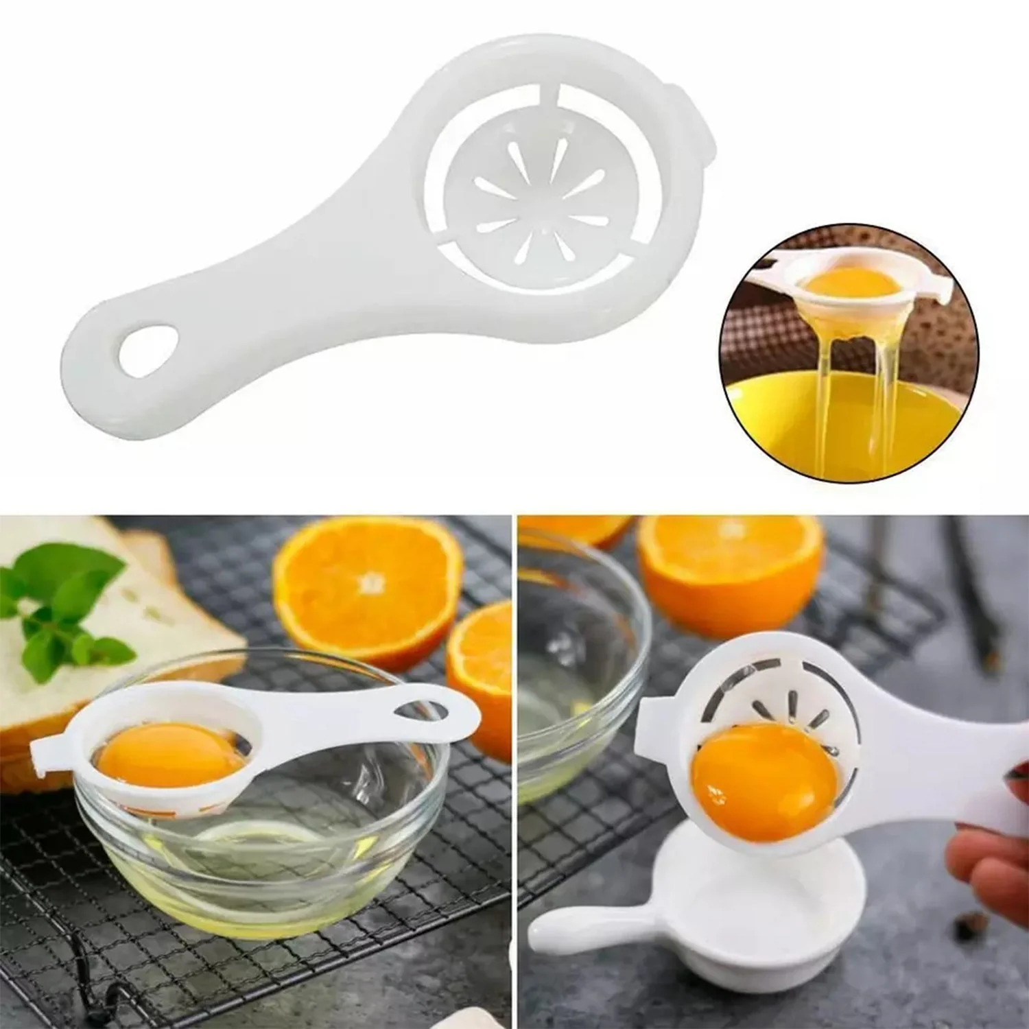 Kitchen tools 4 Pc Silicone Brush, Baking Gloves, Egg Separator and 25 Pc Paper Cup (1 Set) - Image 6