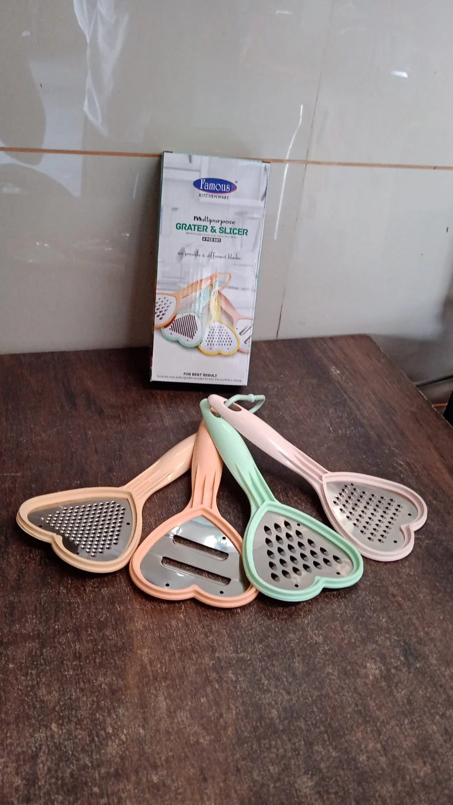 Heart Grater Set and Heart Grater Slicer Used for Grating and Slicing of Fruits, vegetables - Image 7