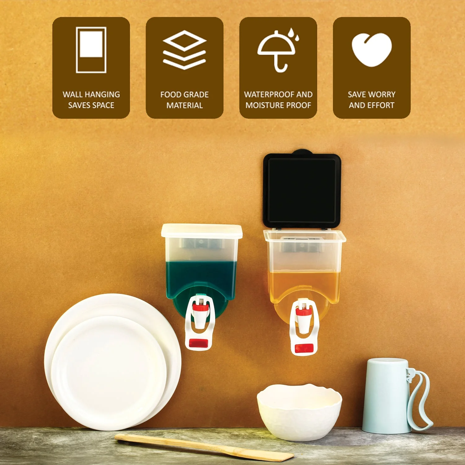 Wall Mounted Oil Dispenser Bottle (1100ml Approx) - Image 6