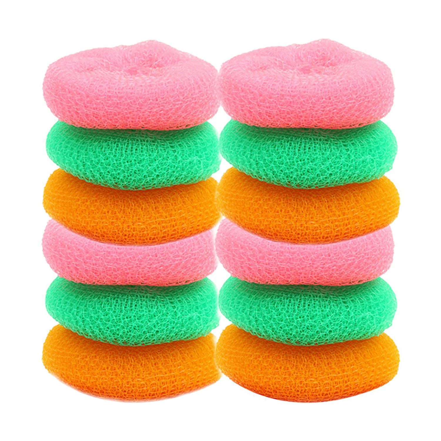 Plastic Scrubber Round Nylon Scrubbers (12Pcs Set) - Image 3