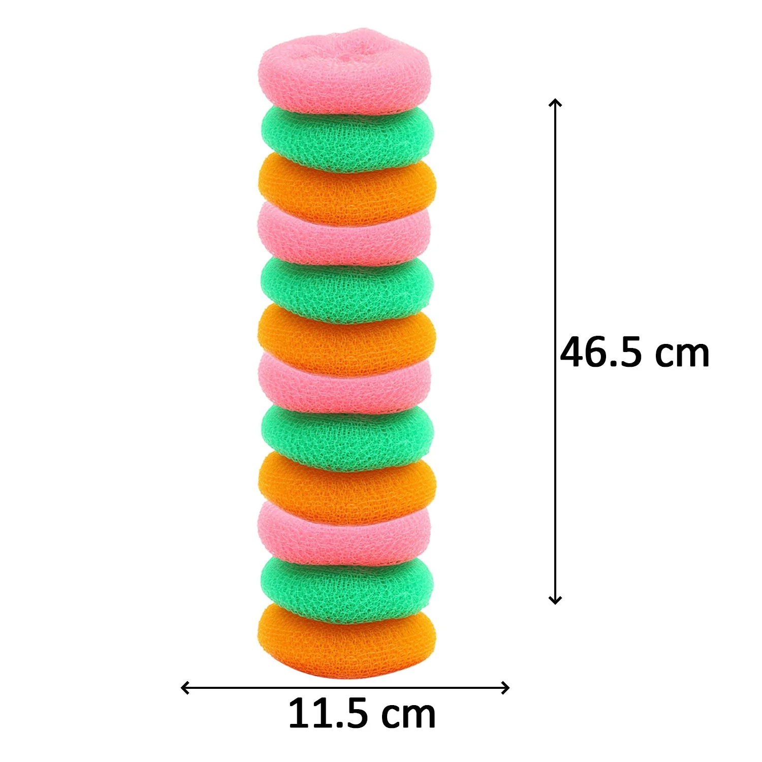 Plastic Scrubber Round Nylon Scrubbers (12Pcs Set) - Image 6