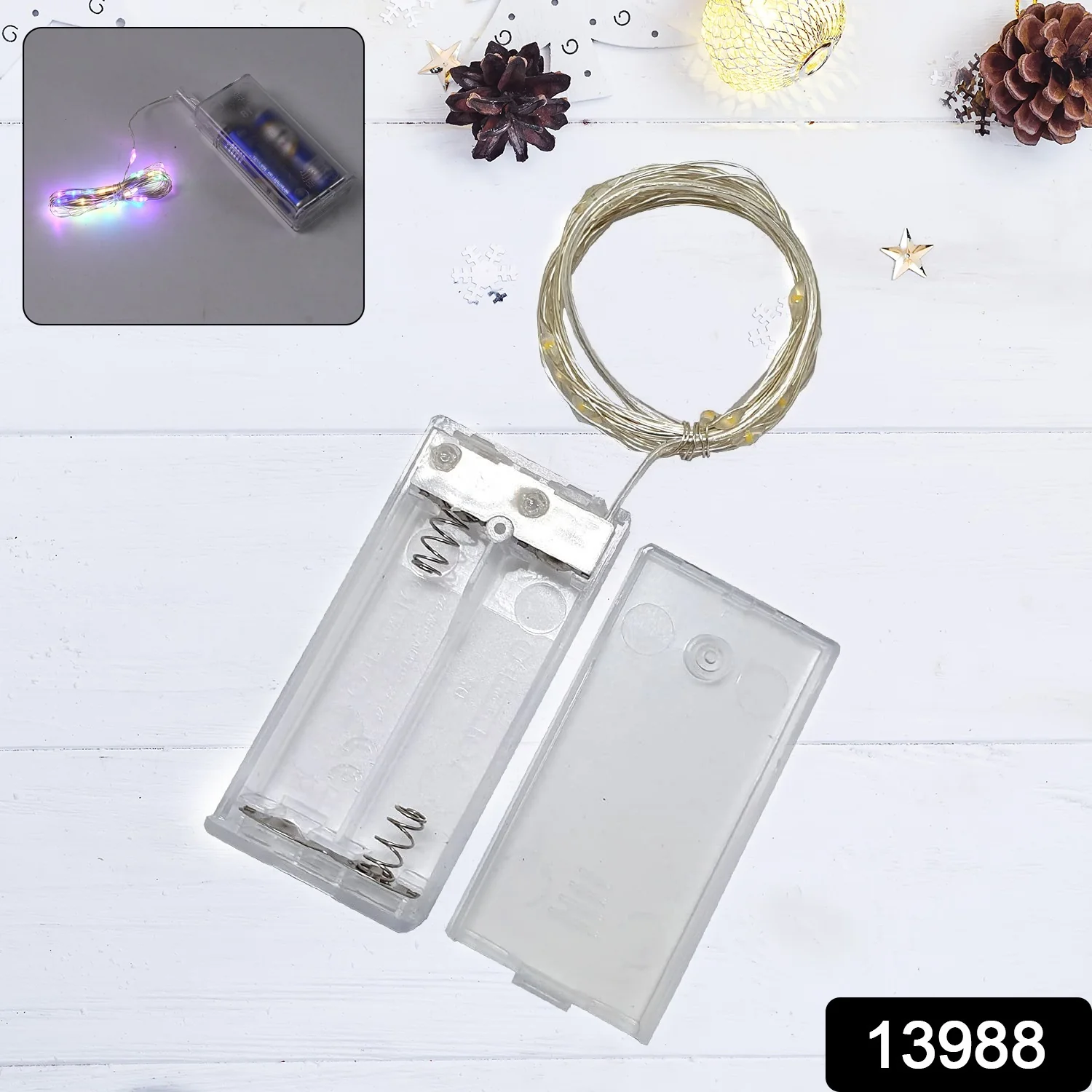 Multicolor 2AA Battery Powered, Copper Wire String Fairy Lights with 30 LEDs - Image 2