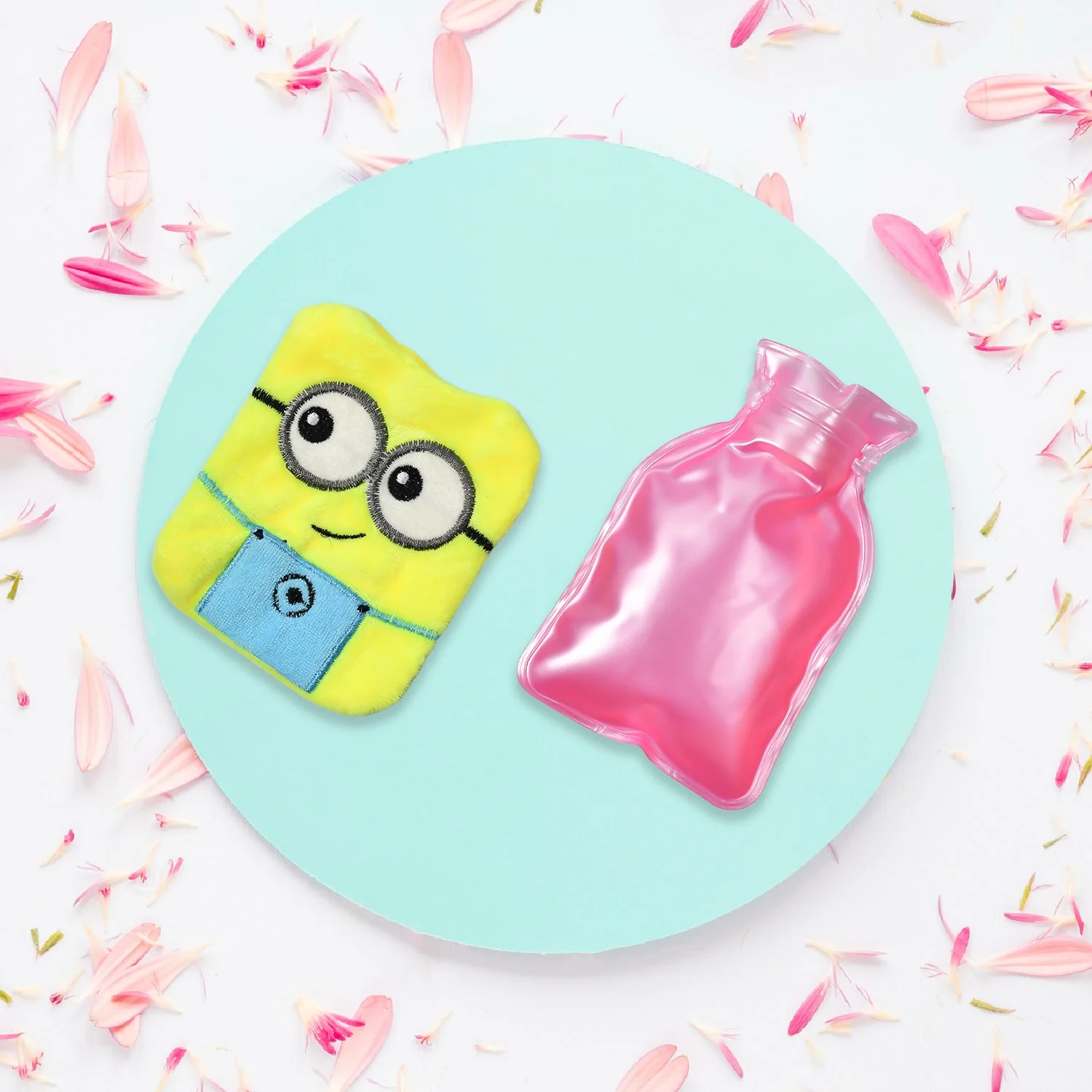 Minions Hot Water Bag - 2-Eye Design with Cover for Pain Relief & Warming - Image 5