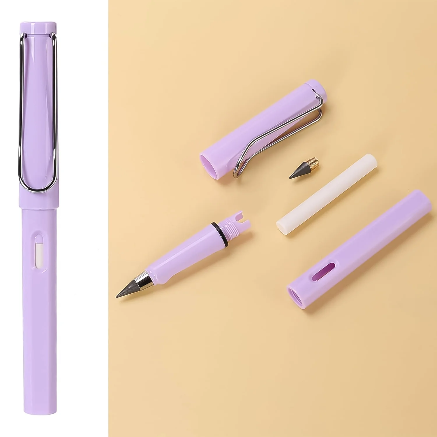 2In1 Everlasting Pencil Replaceable Head With Eraser (2 Pc / Mix Color) - Image 7