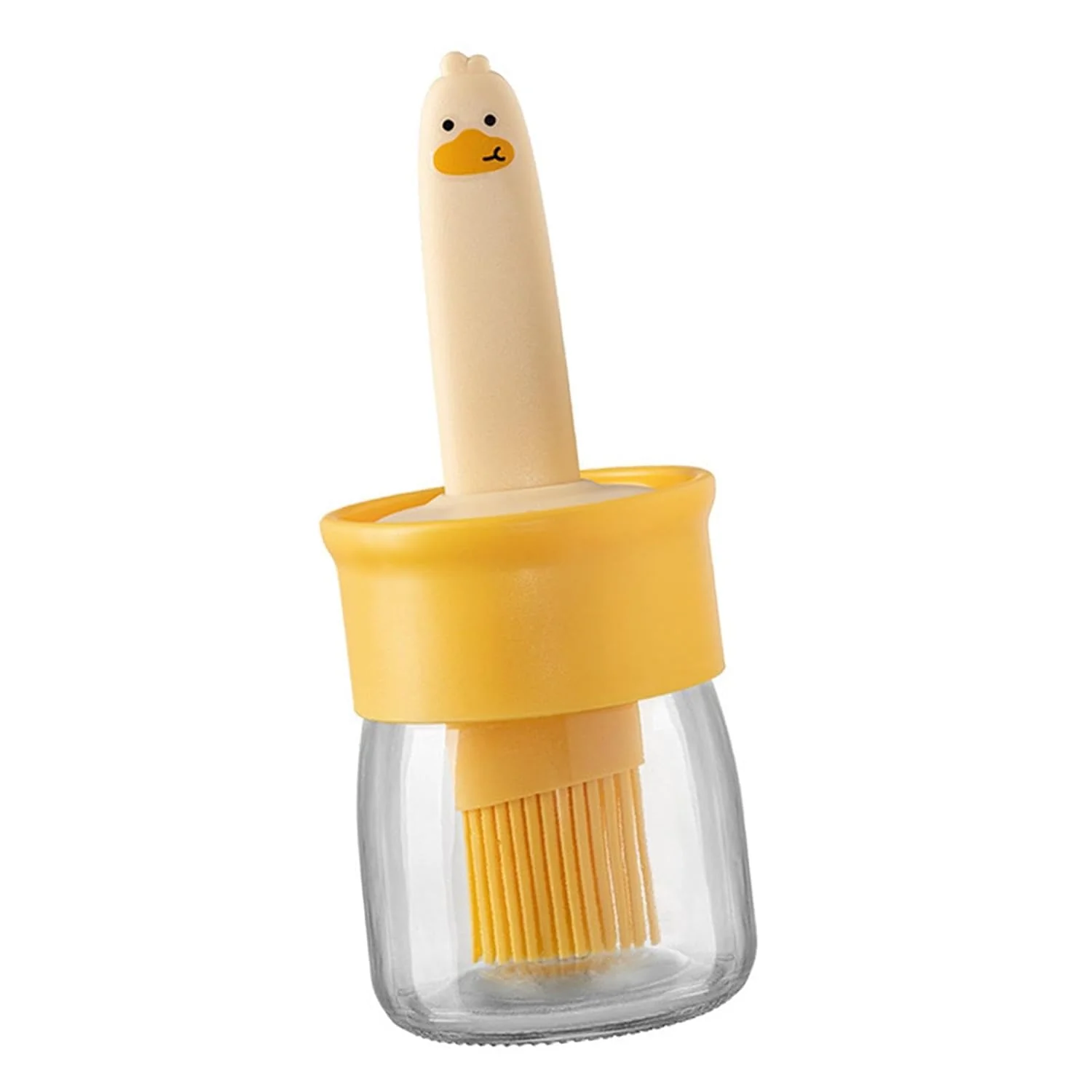 Plastic 2 in 1 Oil Dispenser Bottle with Silicone Basting Brush (1 Set) - Image 5