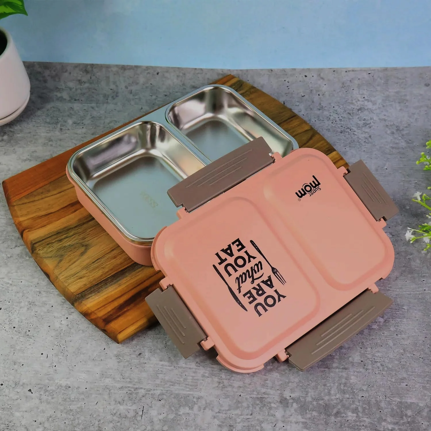 3-Compartment Stainless Steel Lunch Box (1 Pc) - Image 5