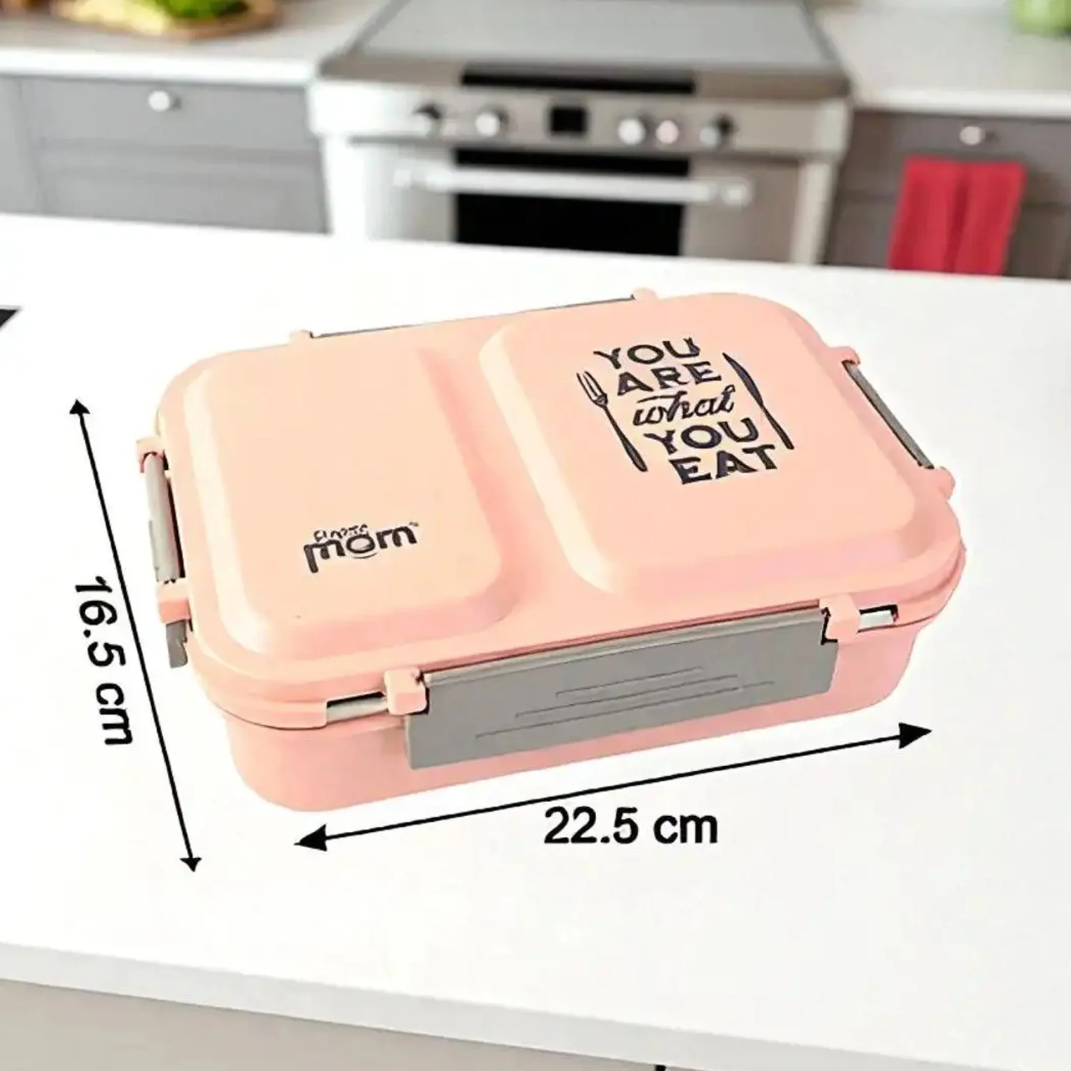 3-Compartment Stainless Steel Lunch Box (1 Pc) - Image 6