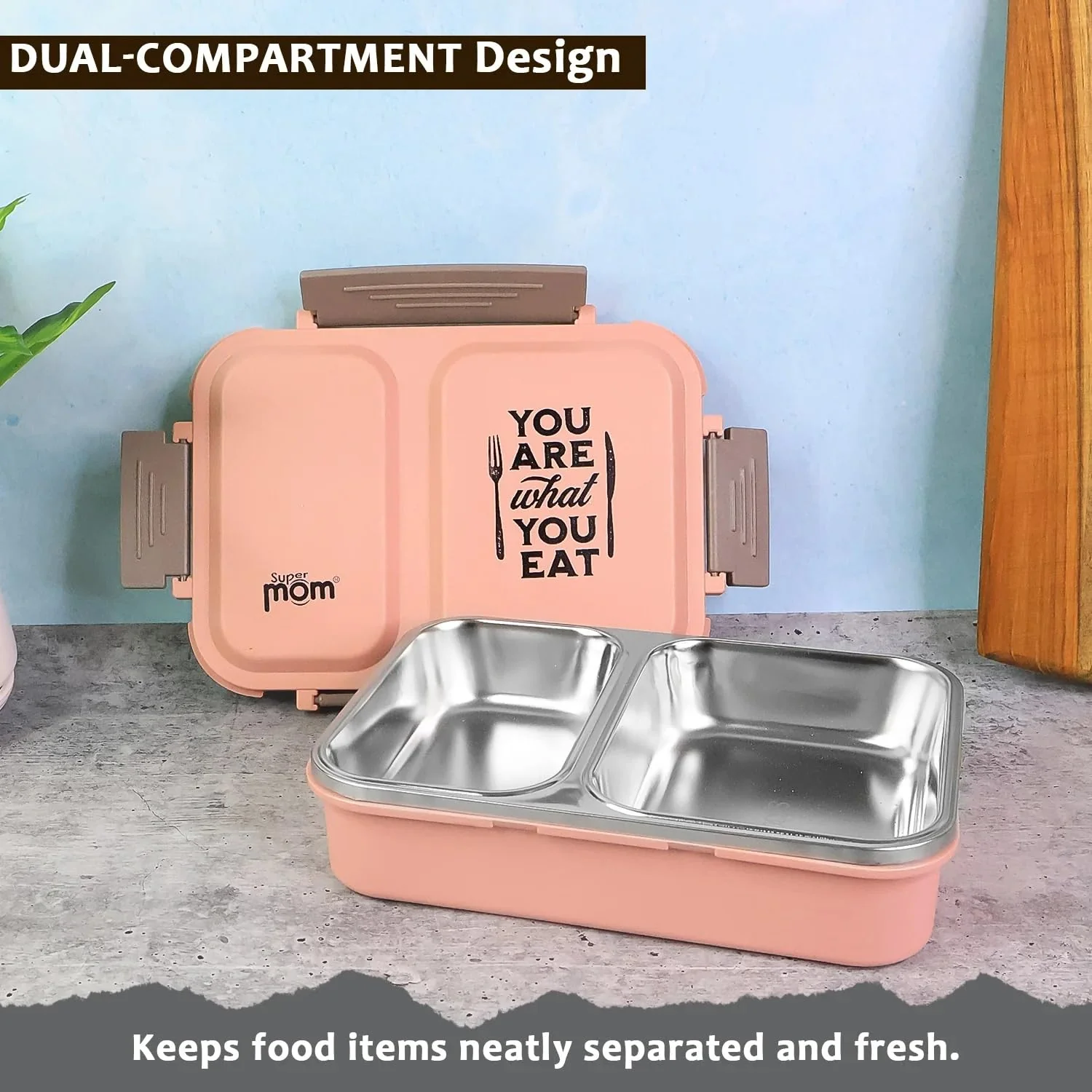 3-Compartment Stainless Steel Lunch Box (1 Pc) - Image 7