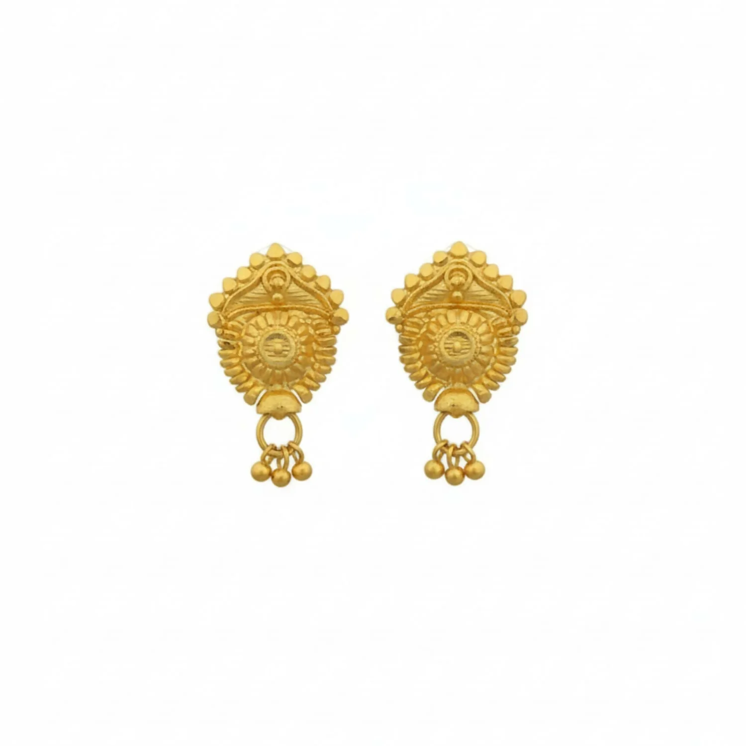 3 Drops Golden Earrings for Women & Girls – Traditional Fancy Jewellery Gift - Image 4