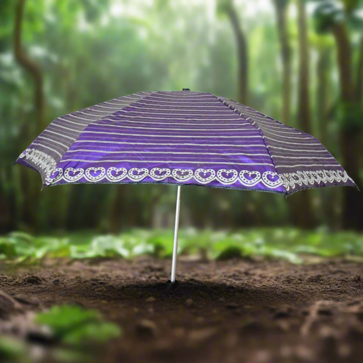 3-Fold & 5 Floor Sun Protective Solid Foldable Umbrella (1 Pc) - Image 6