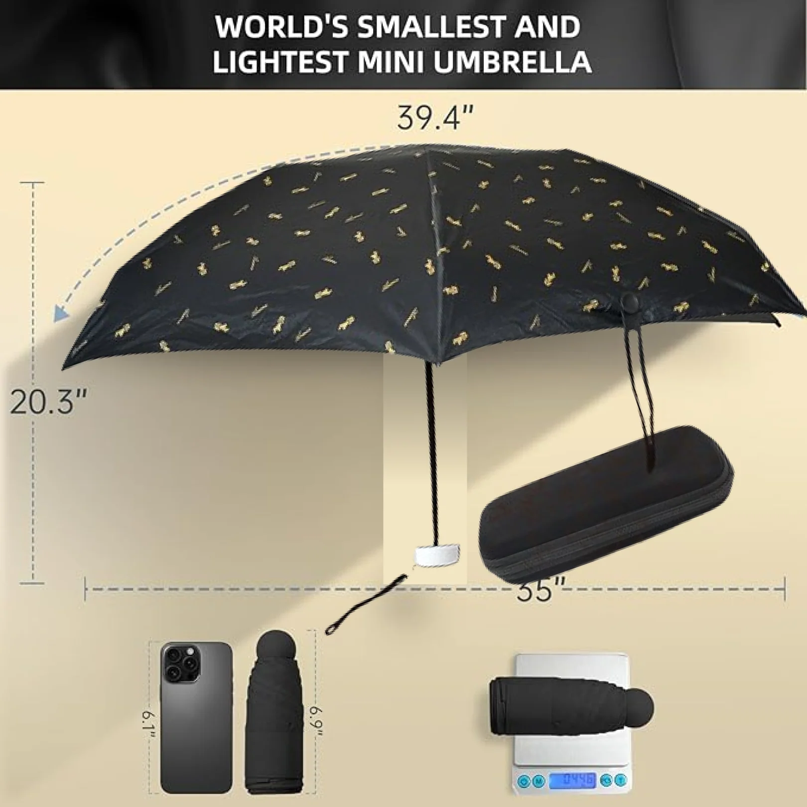 3-Fold Cute Umbrella – Sun & Rain Protection, UV Shield (1 Pc / With Zip Case) - Image 3