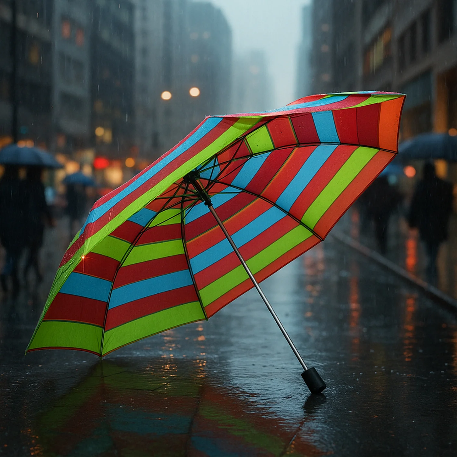 3-Fold Sun & Rain Protective Solid Foldable Umbrella, (1 Pc / Mix Design) - Image 3