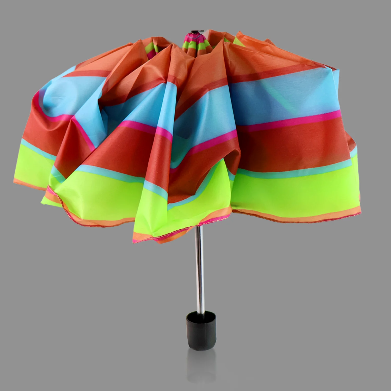 3-Fold Sun & Rain Protective Solid Foldable Umbrella, (1 Pc / Mix Design) - Image 6