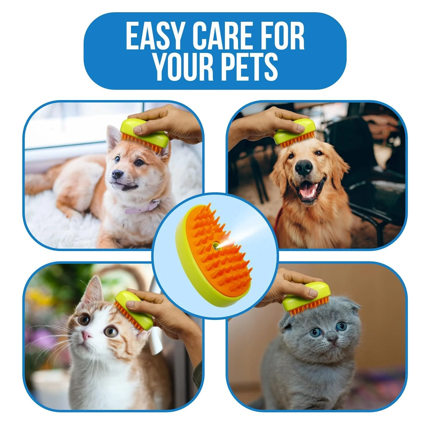 3-in-1 Cat Steamy Brush – Self-Cleaning Pet Grooming & Hair Removal Comb - Image 6