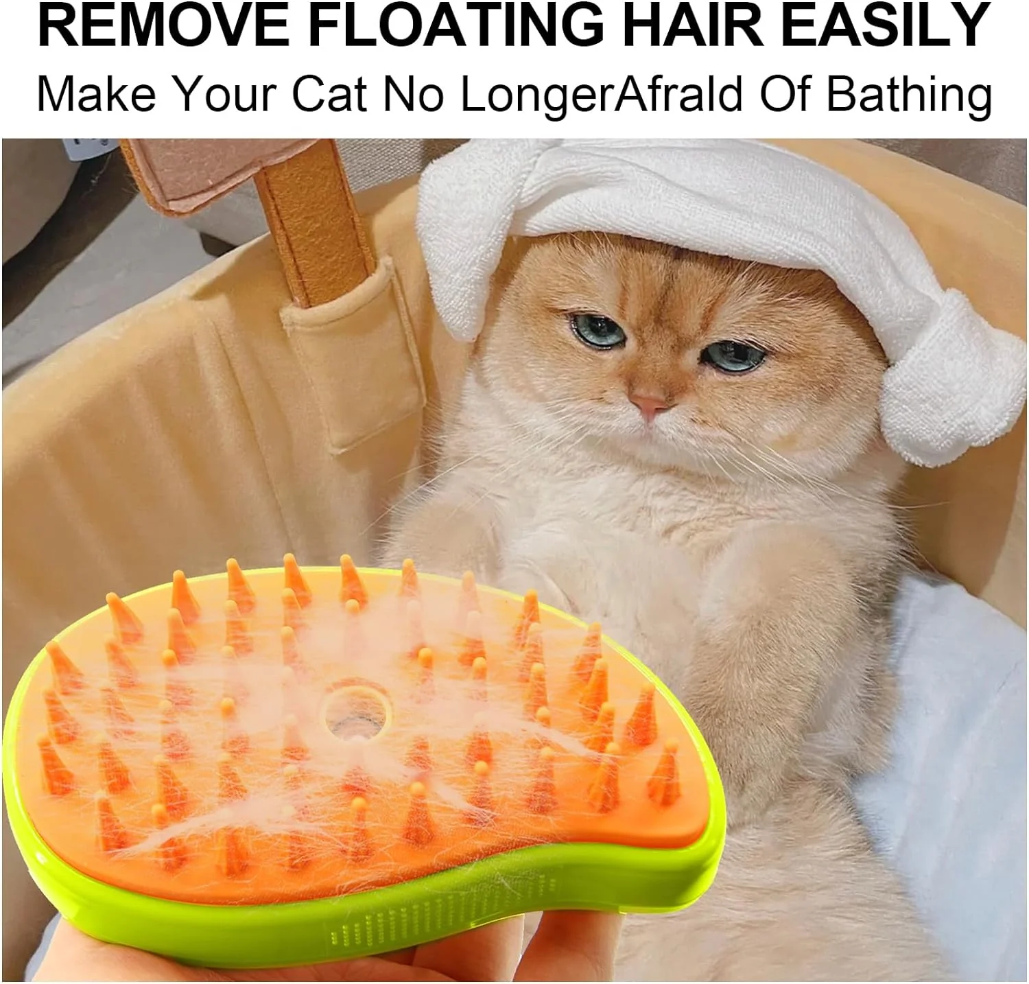 3-in-1 Cat Steamy Brush – Self-Cleaning Pet Grooming & Hair Removal Comb - Image 7