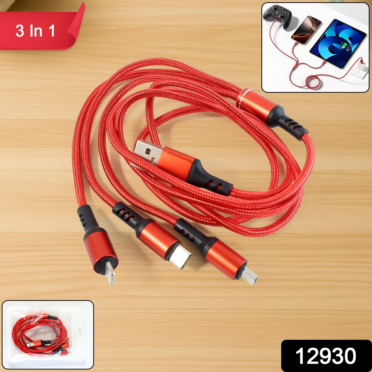 3 in 1 High-Quality Multi-Charging Cable - Image 2