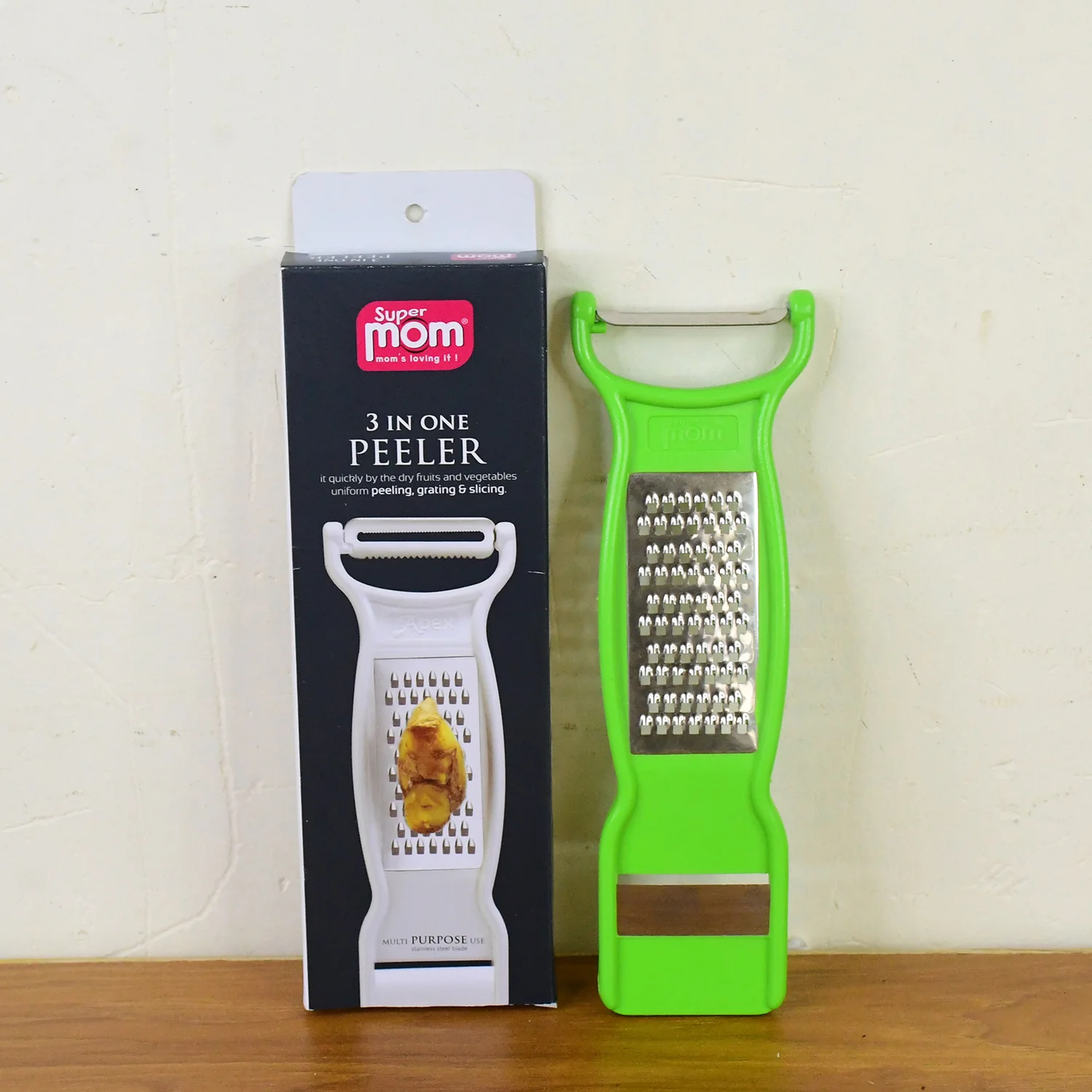 Supermom 3-in-1 Multi-Functional Stainless Steel Vegetable & Fruit Peeler (1 Pc) - Image 8