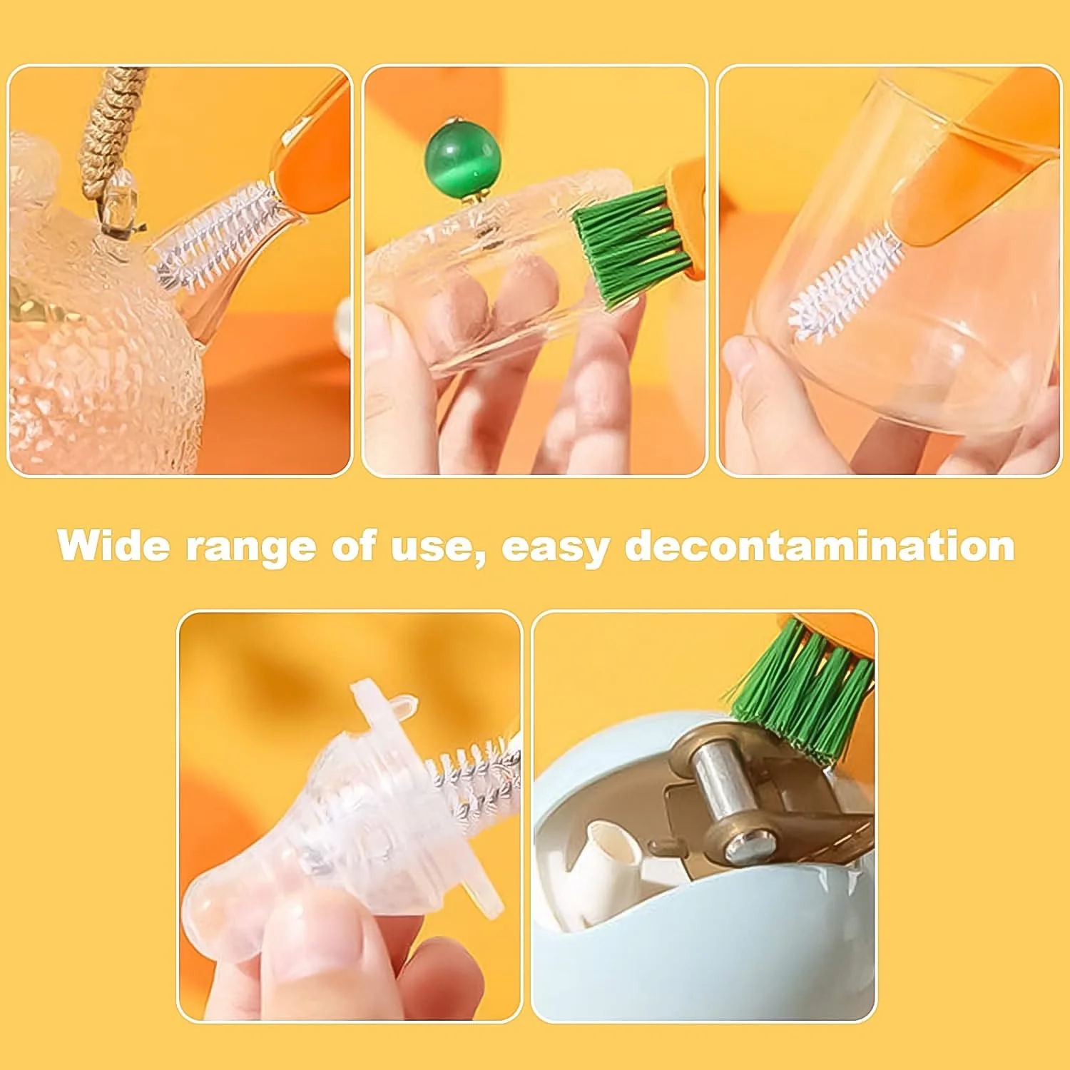 3-in-1 Multifunctional Cleaning Brush Set – Mini Bottle, Cup & Lid Cleaner (1 Pc) - Image 6