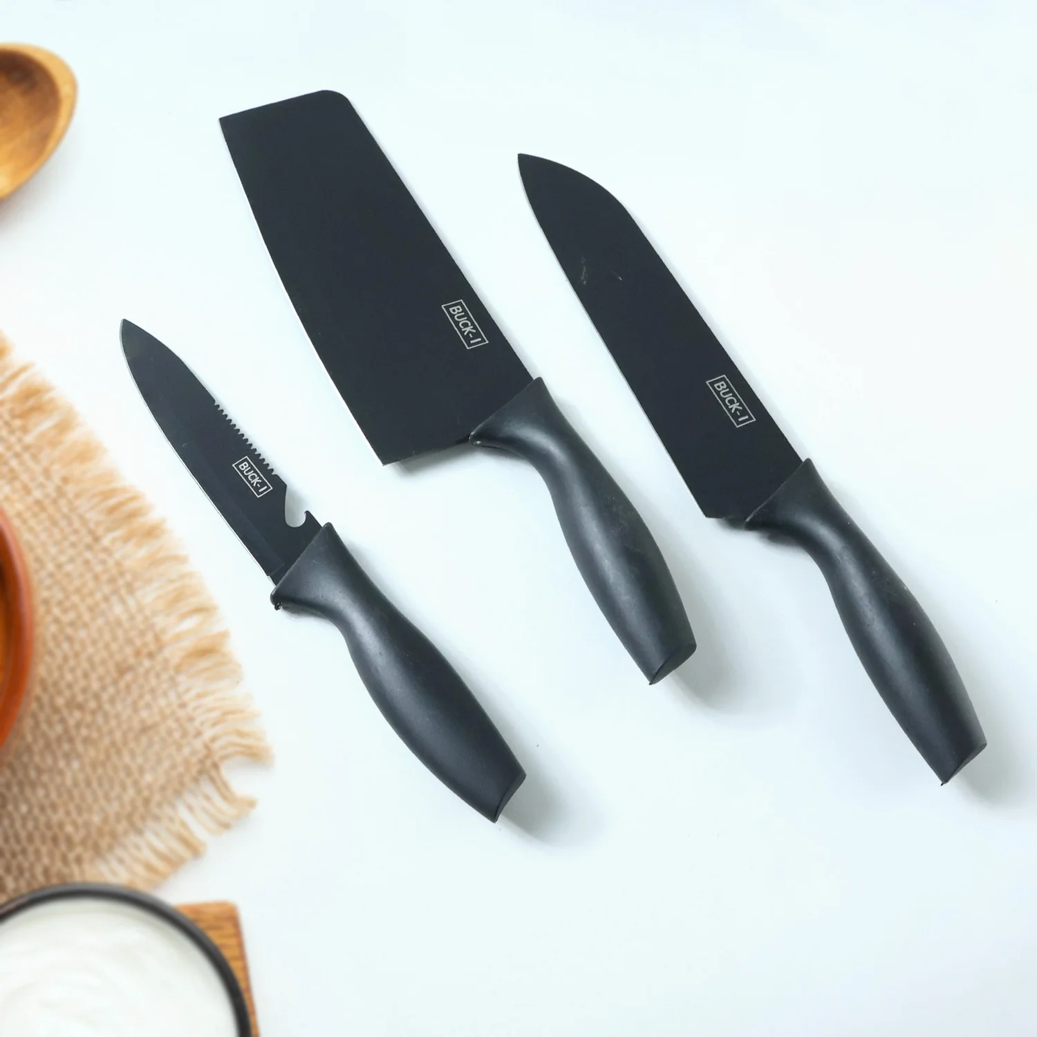 3-in-1 Professional Kitchen Knife Set (1 Set) - Image 4
