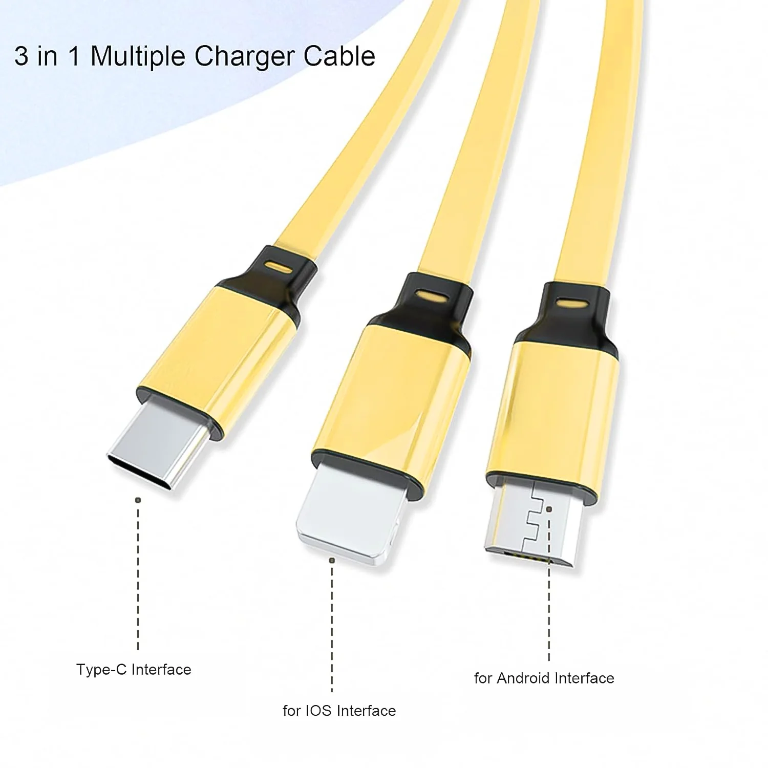 3 in 1 Retractable Charger Charging Cable (1 Pc / Mix Color) - Image 3