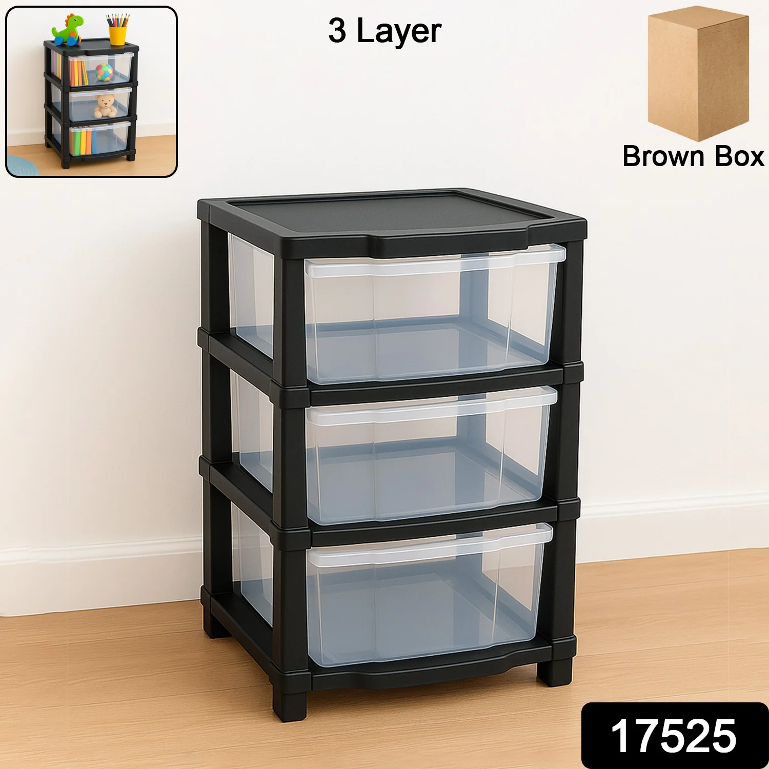 3-Layer Classic Transparent Drawer Storage Organizer - Image 2