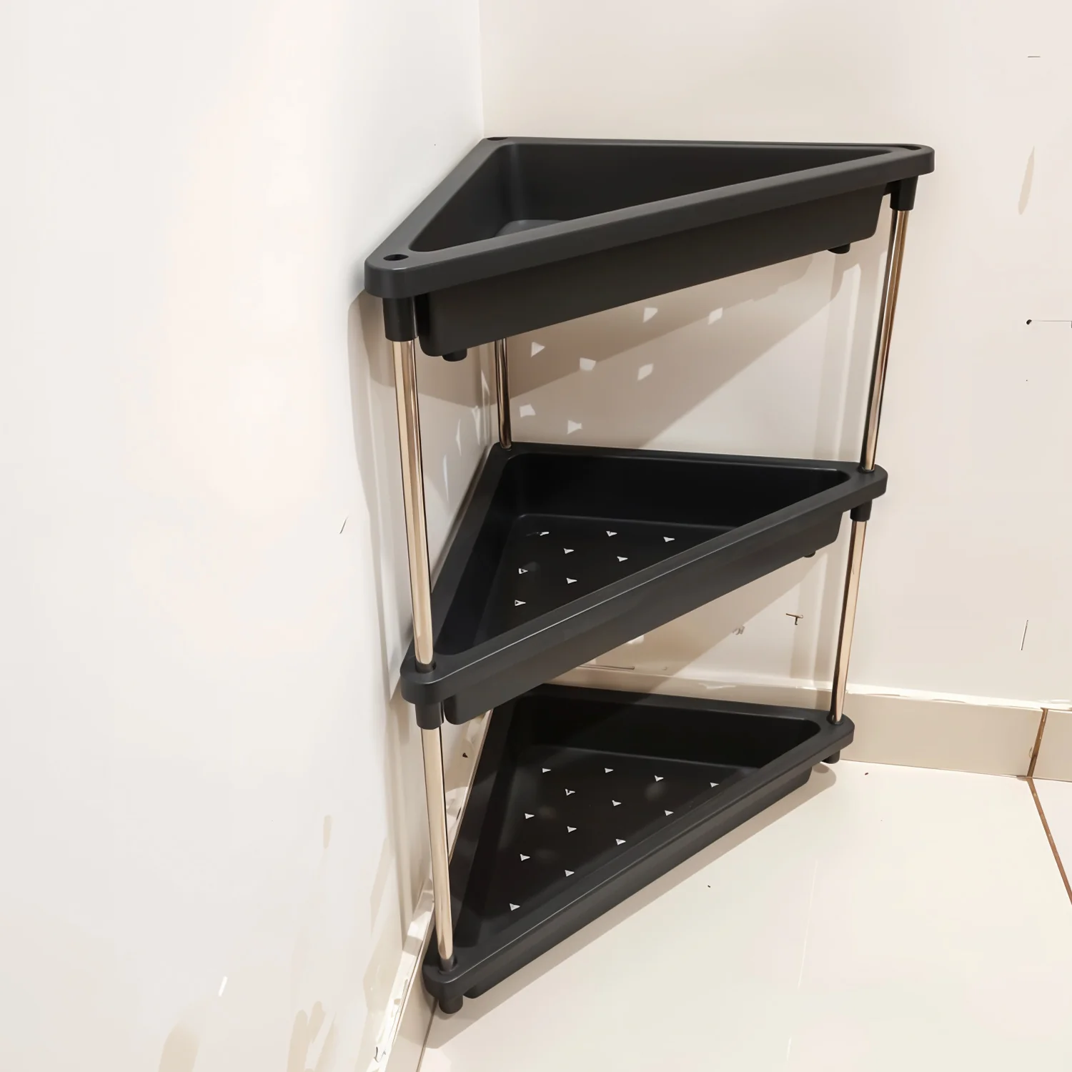 3-Layer Multipurpose Plastic Corner Storage Rack - Image 6
