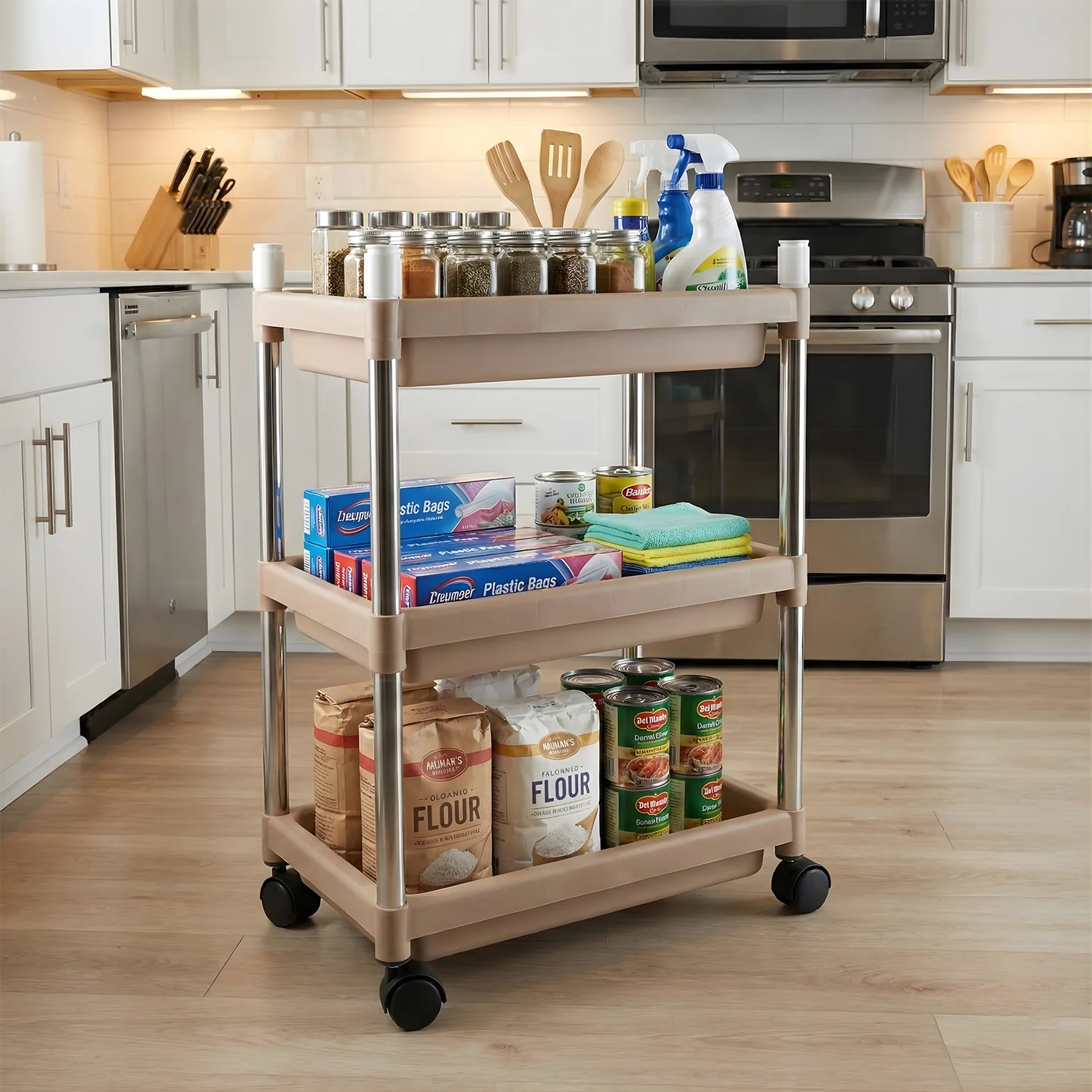 3-Layer Multipurpose Storage Trolley - Image 8