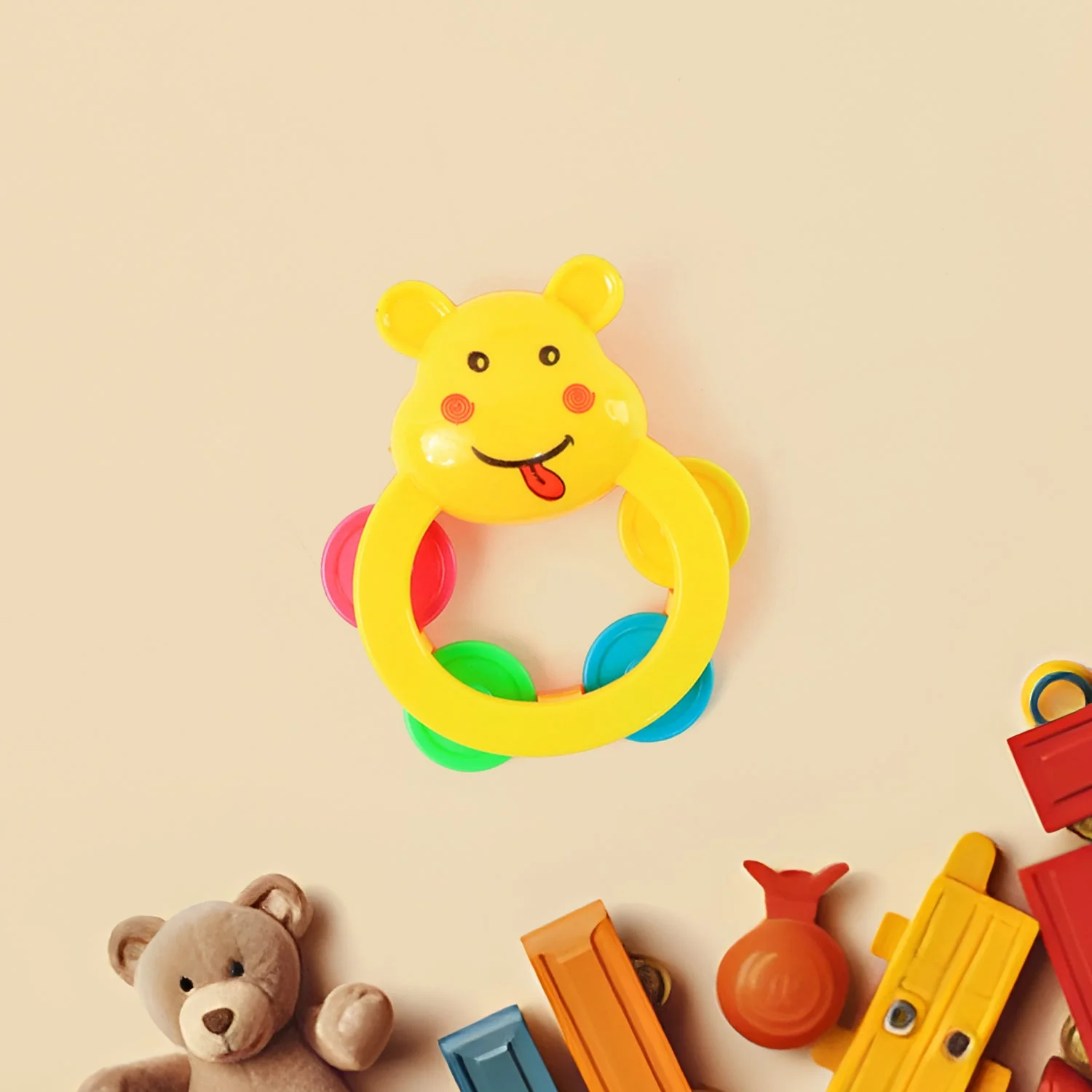 3 Pcs Set Colorful Animal Shape Baby Rattle Toy - Image 4
