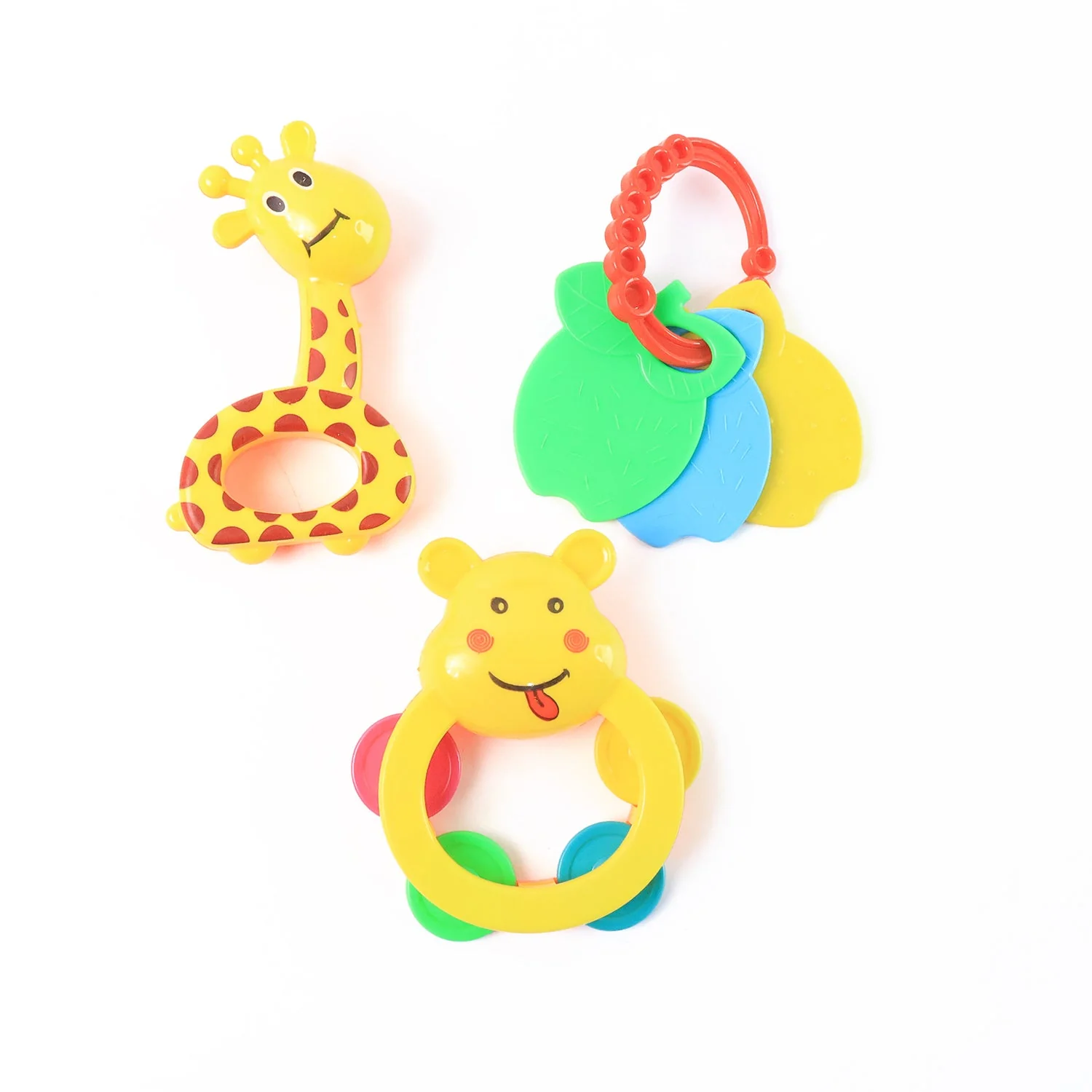 3 Pcs Set Colorful Animal Shape Baby Rattle Toy - Image 5