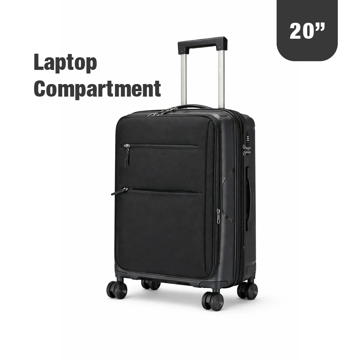 3-Piece Hardshell Luggage Set with Spinner Wheels & TSA Lock - Image 2