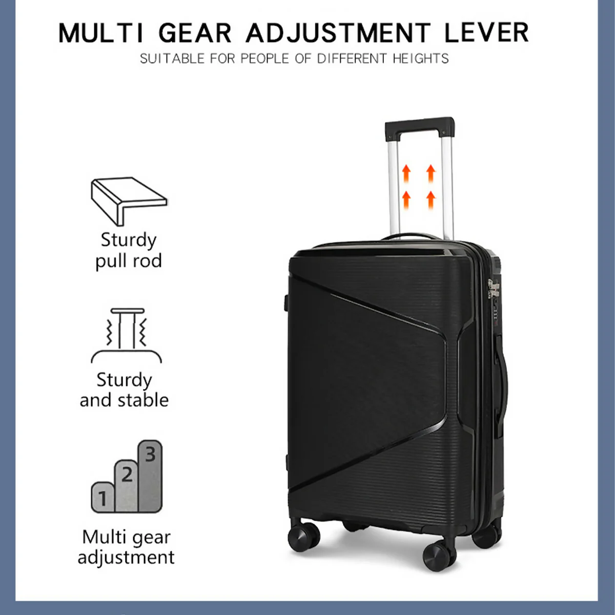 3-Piece Hardshell Luggage Set with Spinner Wheels & TSA Lock - Image 6