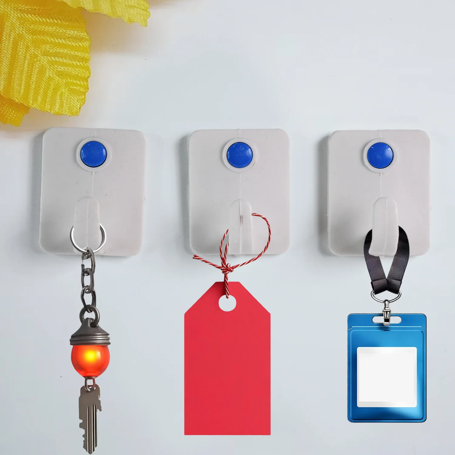 3-Piece Self-Adhesive Wall Hooks Set - Image 4