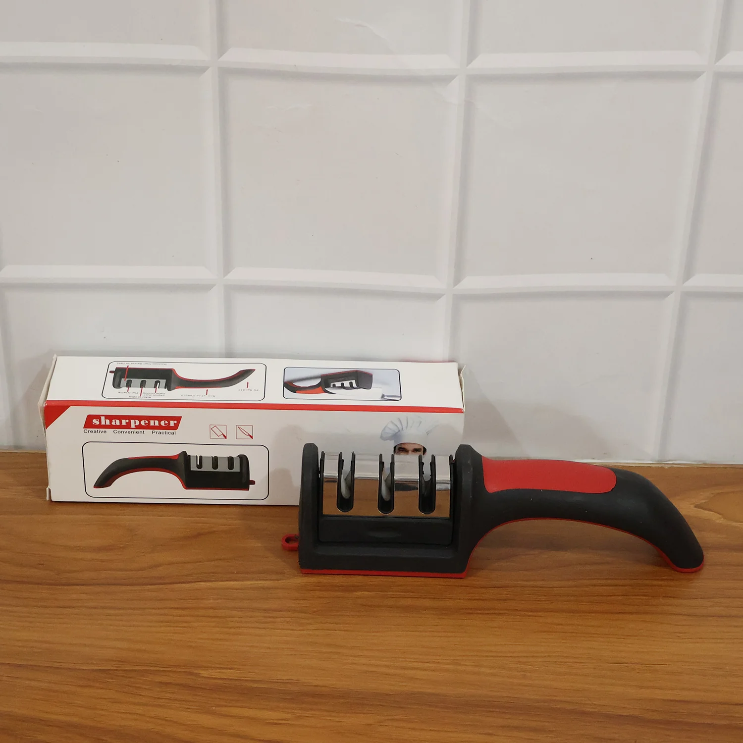 3 Stage Knife Sharpener Tool with Ergonomic Handle (1 Pc) - Image 9