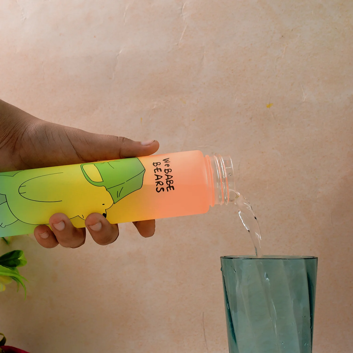 300 ML Cute Cartoon Printed Plastic Water Bottle - Image 3