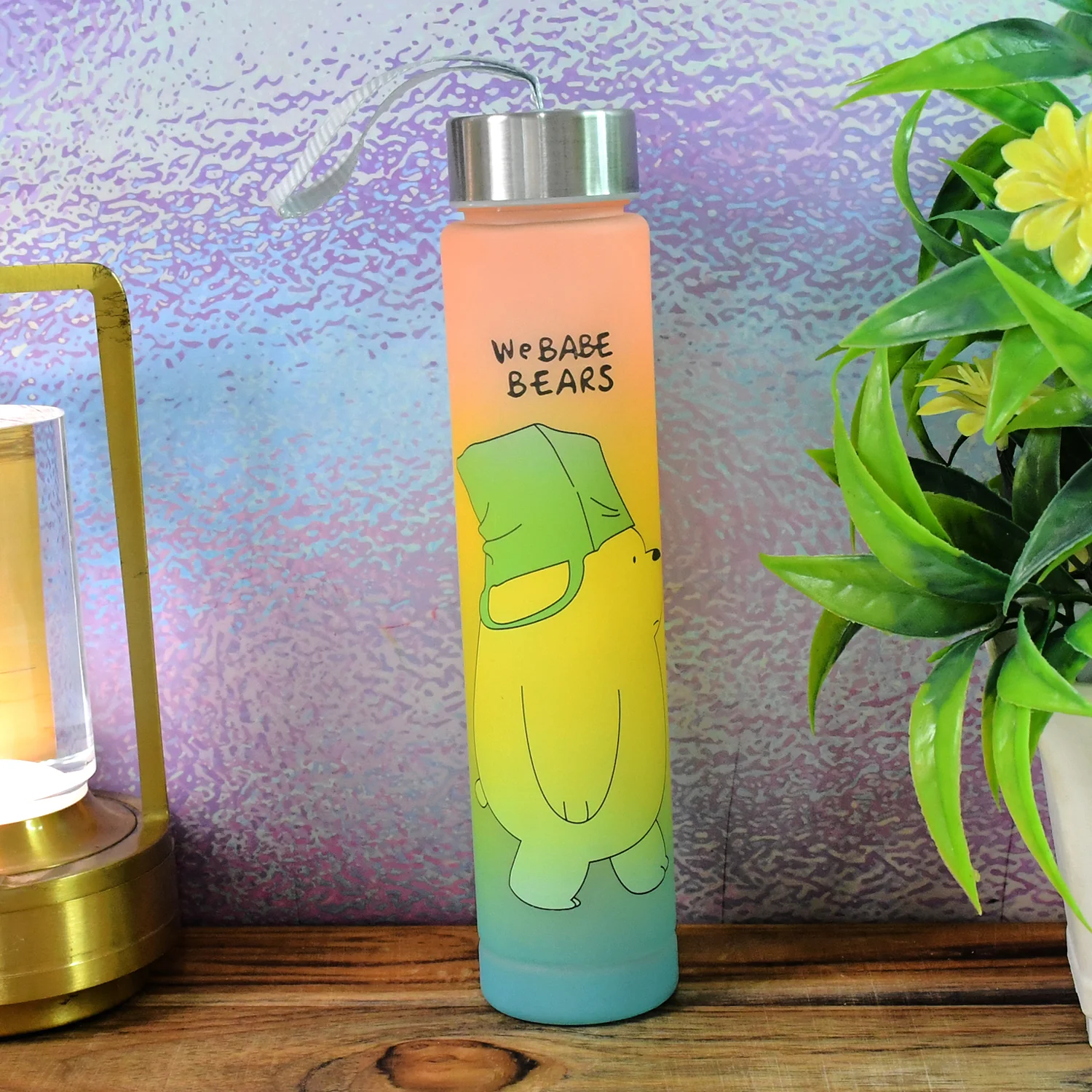 300 ML Cute Cartoon Printed Plastic Water Bottle - Image 4