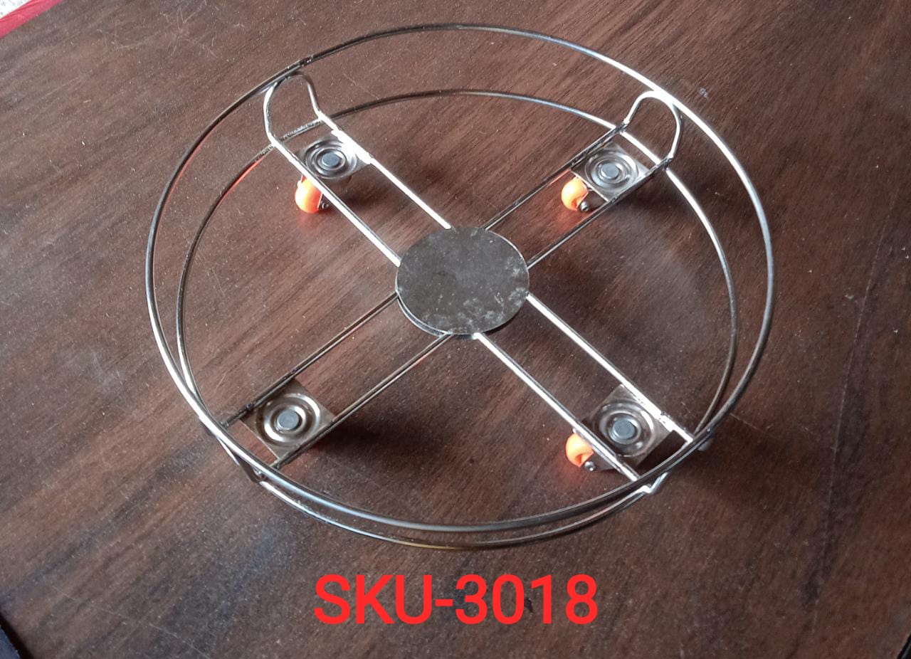 Stainless Steel Gas Cylinder Trolley Wheels LPG Cylinder Roller Stand Movable Trolley - Image 9