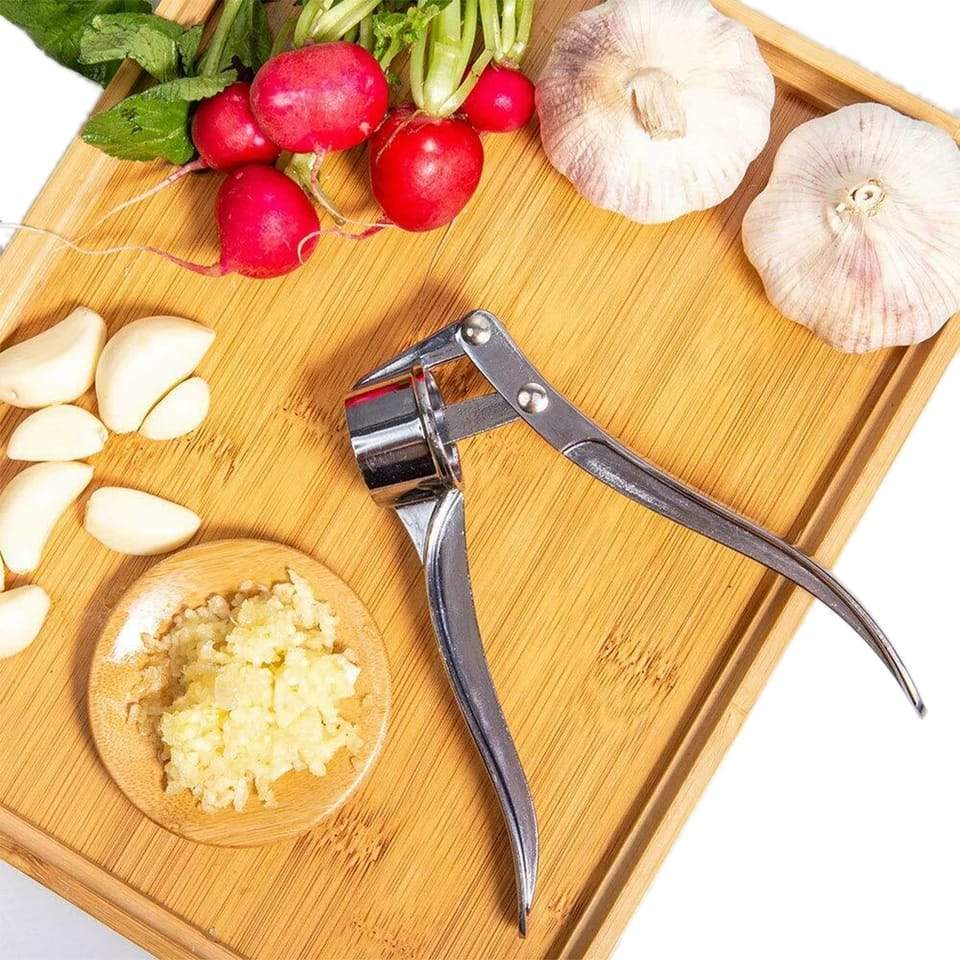 Stainless Steel Garlic Press Crusher ,Crusher ,Squeezer ,Masher ,and Lemon Juicer - Image 7