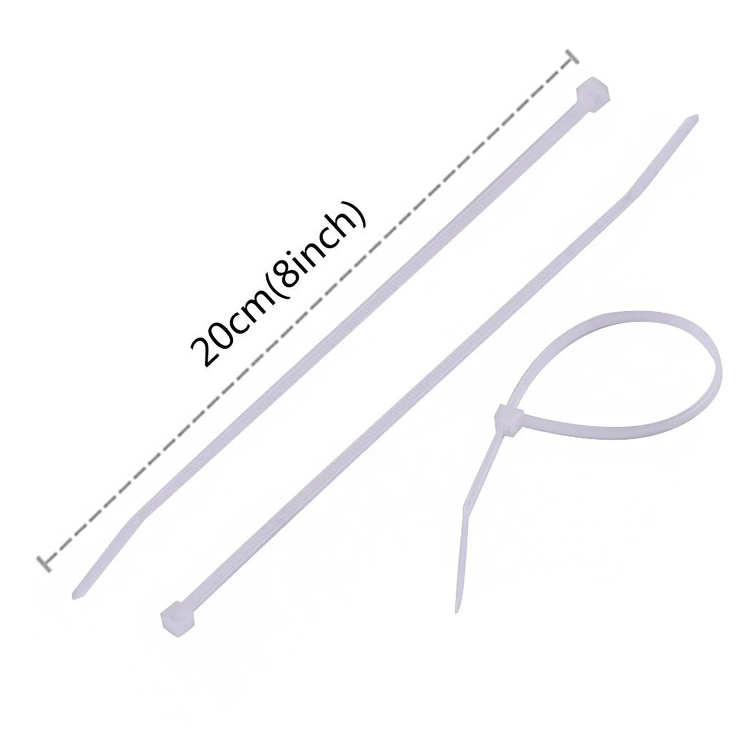 3.2×200 MM Nylon Self-Locking Cable Ties – Heavy Duty Zip Wire Tie (Pack of 100, Black) - Image 4