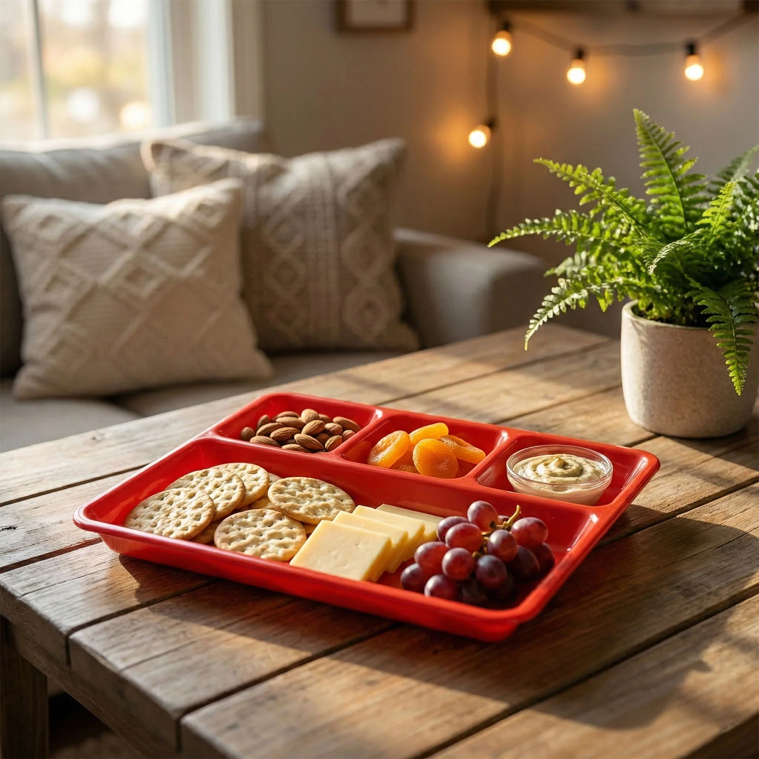 32 × 25 Cm Multipurpose Compartment Serving Tray (1 Pc) - Image 3