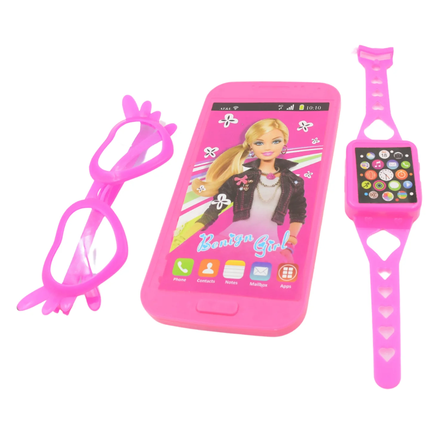 Barbie Musical Phone, Watch & Glasses Play Set for Girls (3 Pc, Battery-Free) - Image 5