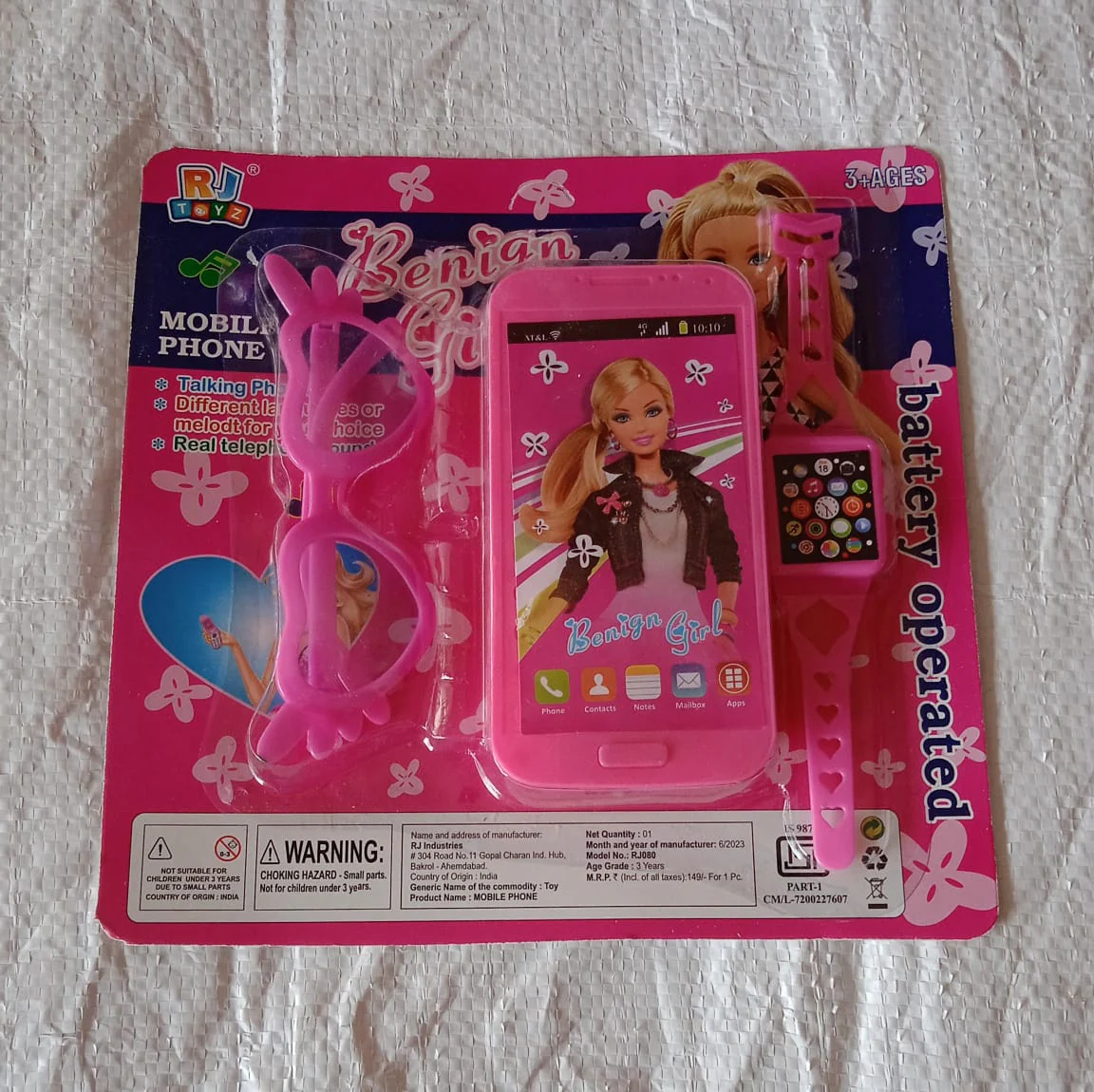 Barbie Musical Phone, Watch & Glasses Play Set for Girls (3 Pc, Battery-Free) - Image 7