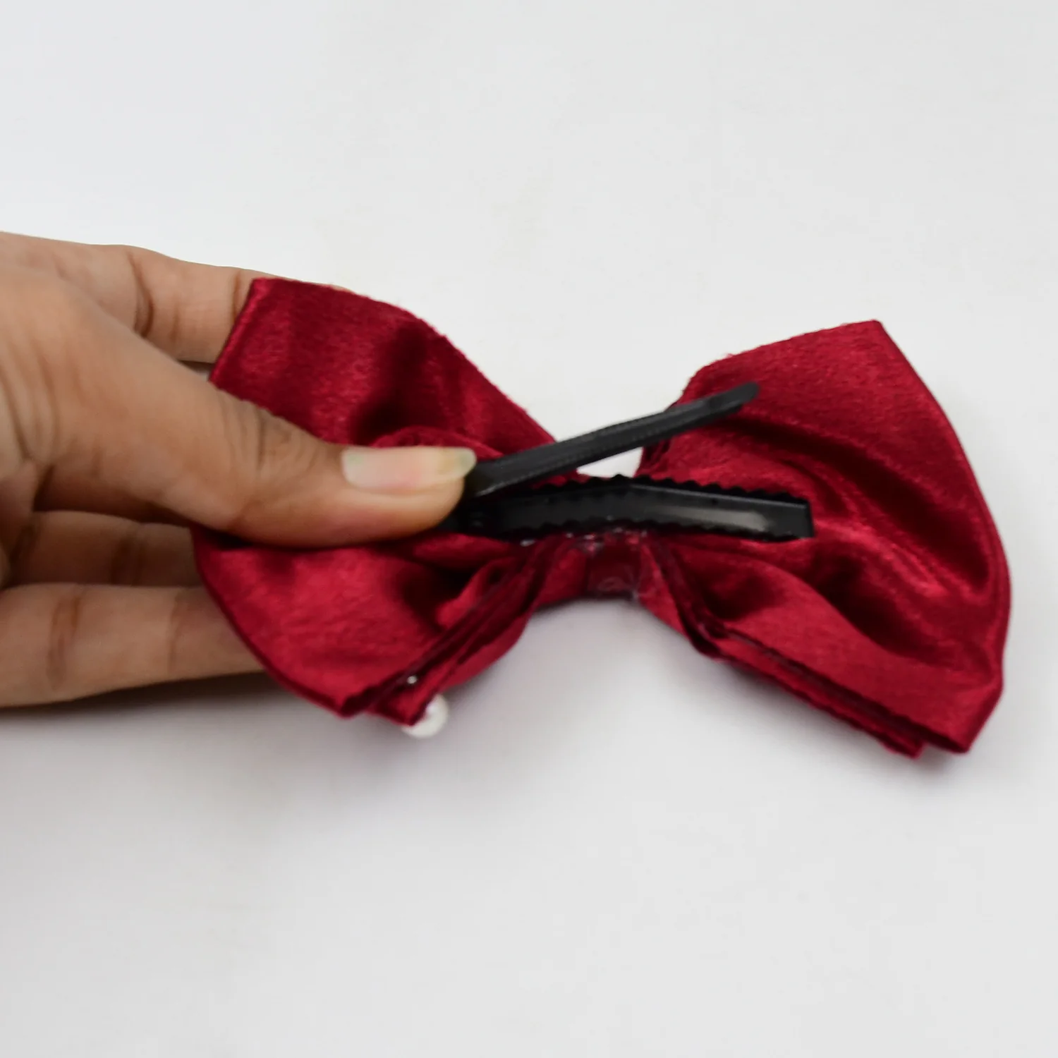 Hair Bow Knot Clip Suitable For Girls (1 Pc / Multicolour), Hair accessories - Image 6