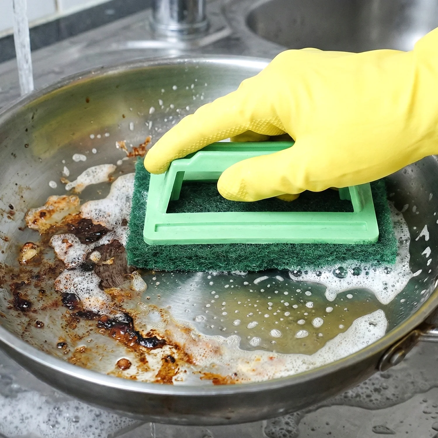 Tile cleaning multipurpose scrubber Brush with handle - Image 4
