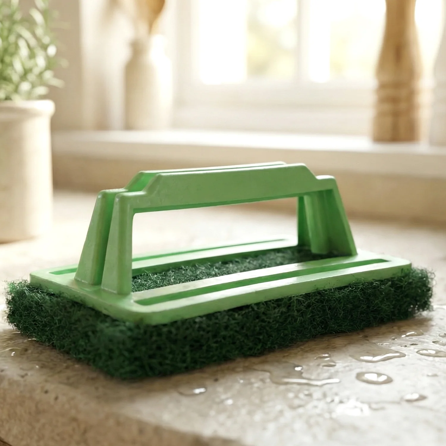 Tile cleaning multipurpose scrubber Brush with handle - Image 7